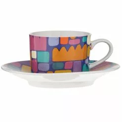 Ashdene Puli Puli Cup & Saucer 250ml Purple