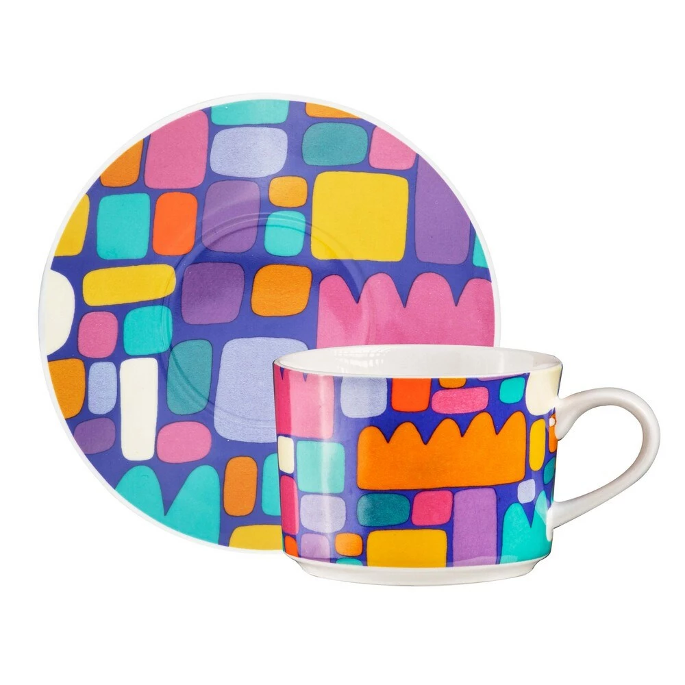 Ashdene Puli Puli Cup & Saucer 250ml Purple 3 Ashdene Puli Puli Cup & Saucer 250ml Purple - Image 3