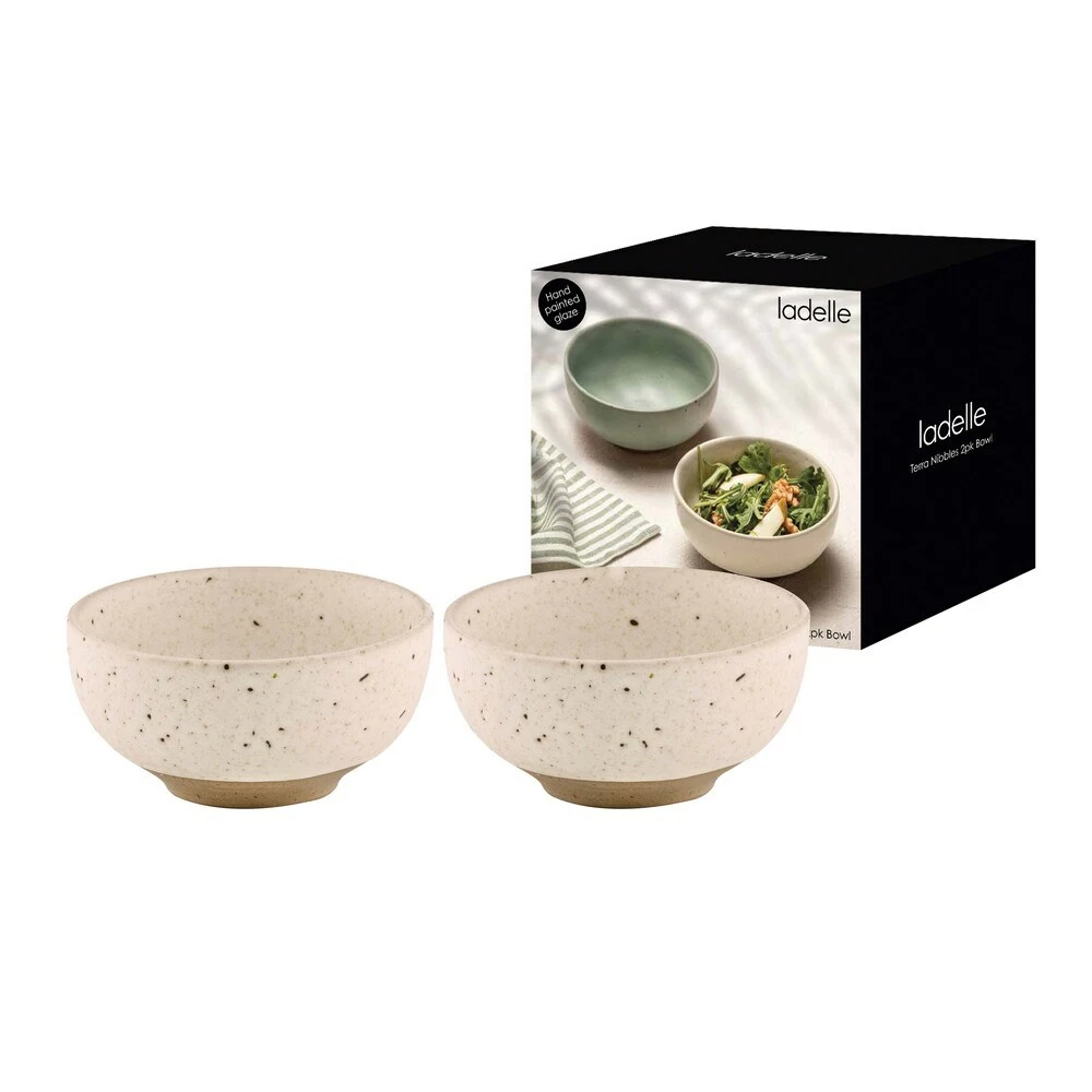Ladelle Terra Set Of 2 Nibble Bowls Ecru 2 Ladelle Terra Set Of 2 Nibble Bowls Ecru - Image 2
