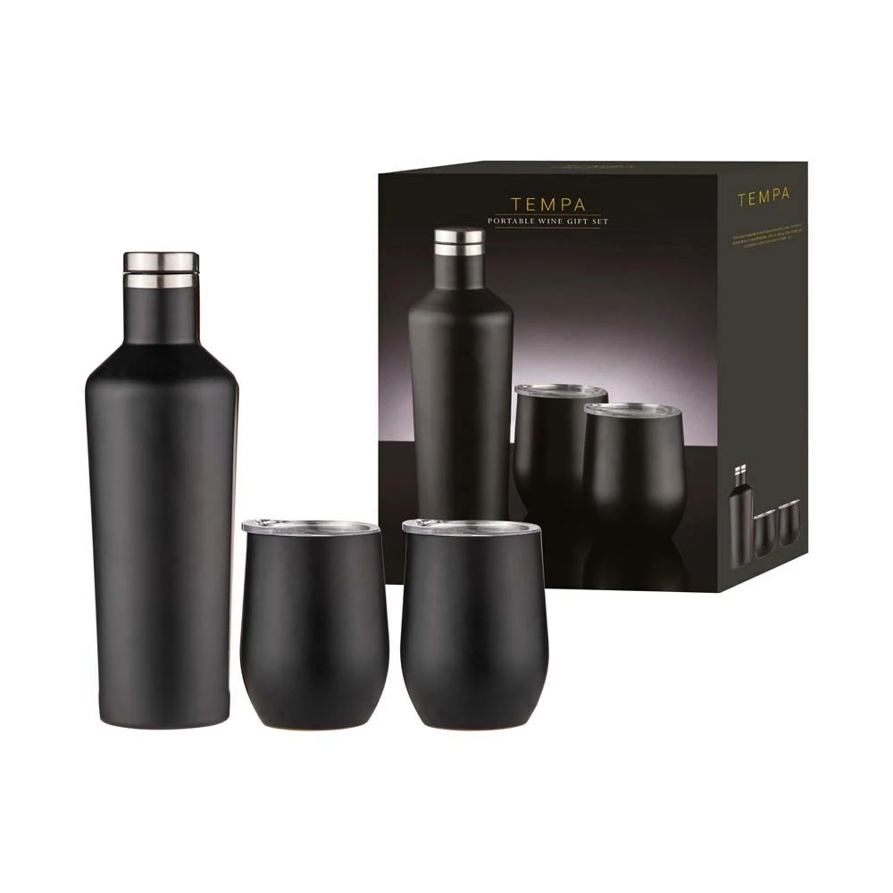 Tempa Aurora Portable Wine Gift Set Matte Black 2 Tempa Aurora Portable Wine Gift Set Matte Black - Image 2