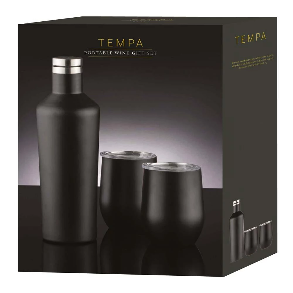 Tempa Aurora Portable Wine Gift Set Matte Black 3 Tempa Aurora Portable Wine Gift Set Matte Black - Image 3
