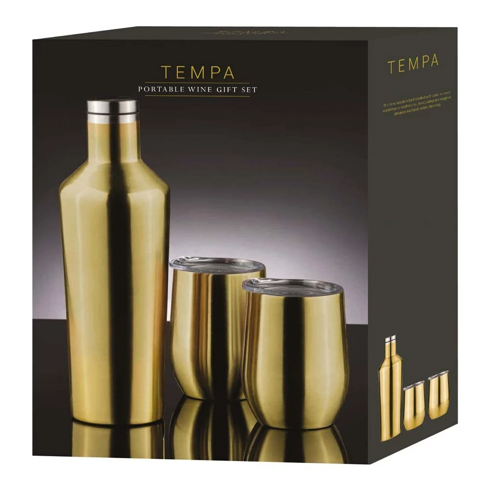 Tempa Aurora Portable Wine Gift Set Gold 3 Tempa Aurora Portable Wine Gift Set Gold - Image 3