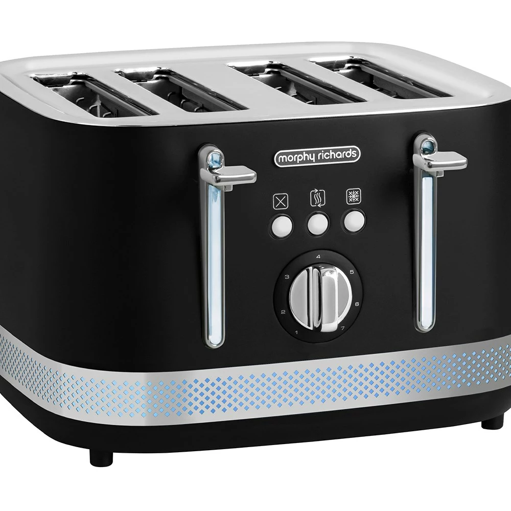 Morphy Richards Illumination 4-Slice Toaster - Black 1 Morphy Richards Illumination 4-Slice Toaster - Black