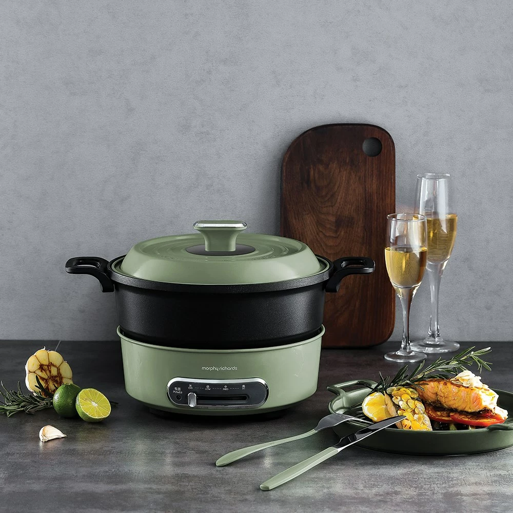 Morphy Richards Round MultiPot - Green 2 Morphy Richards Round MultiPot - Green - Image 2