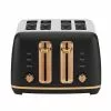 Morphy Richards Ascend Rose Gold 4 Slice Toaster Matte Black