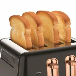 Morphy Richards Ascend Rose Gold 4 Slice Toaster Matte Black -Kitchen Appliances Sales Store MOR MRRGT4BLK 3