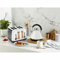 Morphy Richards Ascend Rose Gold 4 Slice Toaster Matte White -Kitchen Appliances Sales Store MOR MRRGT4WTE 4