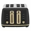 Morphy Richards Ascend Soft Gold 4 Slice Toaster Satin Black
