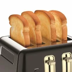 Morphy Richards Ascend Soft Gold 4 Slice Toaster Satin Black -Kitchen Appliances Sales Store MOR MRSGT4B 3