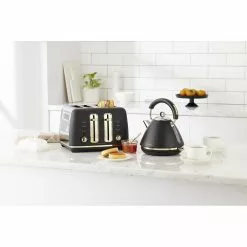 Morphy Richards Ascend Soft Gold 4 Slice Toaster Satin Black -Kitchen Appliances Sales Store MOR MRSGT4B 4
