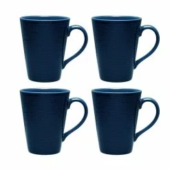 Noritake Navy On Navy Swirl Mug Set Of 4