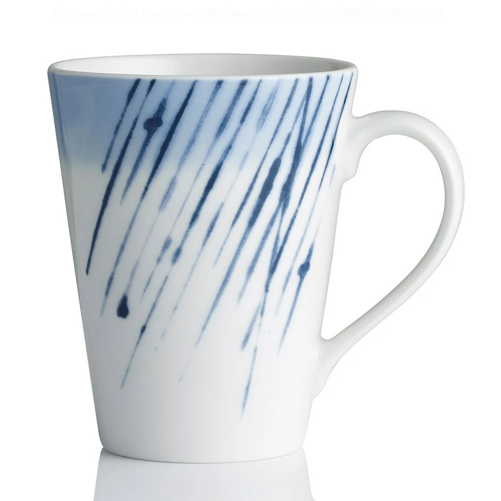 Noritake Hanabi 4 Piece Mug Set 355ml Blue & White 2 Noritake Hanabi 4 Piece Mug Set 355ml Blue & White - Image 2
