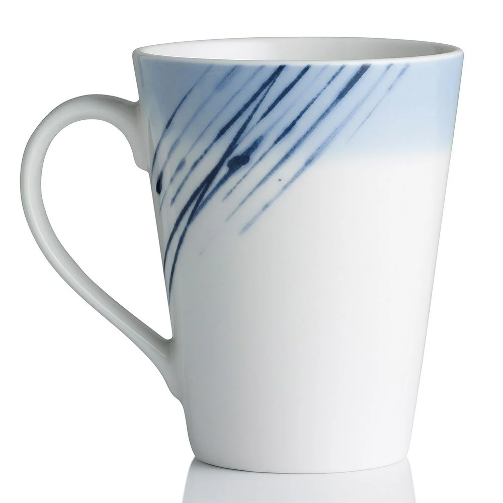 Noritake Hanabi 4 Piece Mug Set 355ml Blue & White 3 Noritake Hanabi 4 Piece Mug Set 355ml Blue & White - Image 3