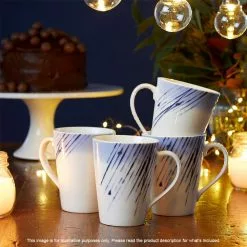 Noritake Hanabi 4 Piece Mug Set 355ml Blue & White 8 Noritake Hanabi 4 Piece Mug Set 355ml Blue & White -Kitchen Appliances Sales Store NOR G013484S 4