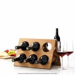 Alex Liddy Slate & Co Acacia Small 6 Bottle Wine Rack -Kitchen Appliances Sales Store PCP 1032034 4