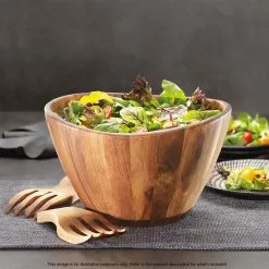 Alex Liddy Acacia Salad Bowl With Claw Servers 30cm -Kitchen Appliances Sales Store PCP 1032059 4