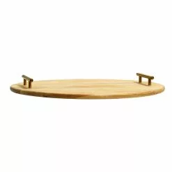Alex Liddy Acacia Round Serving Board With Handles 50cm
