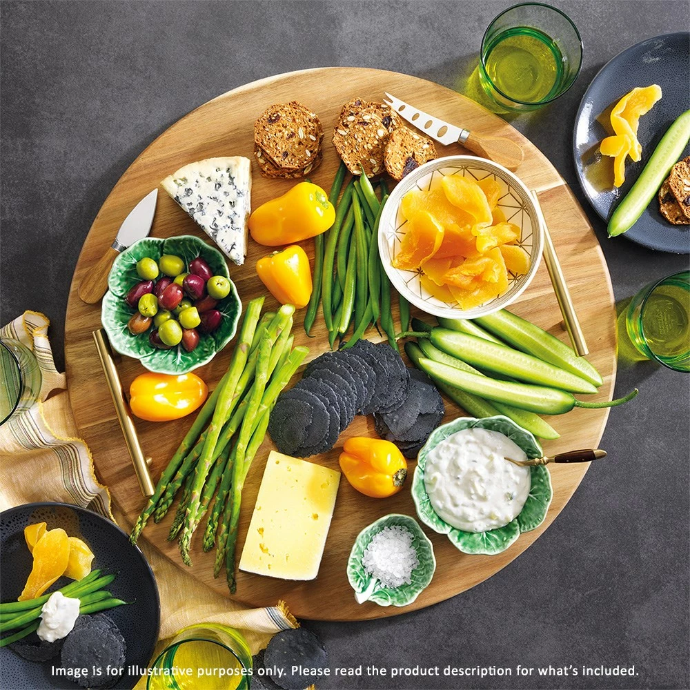 Alex Liddy Acacia Round Serving Board With Handles 50cm 2 Alex Liddy Acacia Round Serving Board With Handles 50cm - Image 2