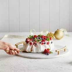 Alex Liddy Slate & Co Round Marble Serving Board With Handles 40cm -Kitchen Appliances Sales Store PCP 1034549 4