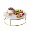Alex Liddy Slate & Co Round Marble Serving Board With Stand 30cm