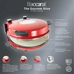 Baccarat The Gourmet Slice Pizza Oven Red -Kitchen Appliances Sales Store PCP 1039312 3