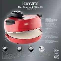 Baccarat The Gourmet Slice XL Pizza Oven Red 10 Baccarat The Gourmet Slice XL Pizza Oven Red -Kitchen Appliances Sales Store PCP 1039318 4