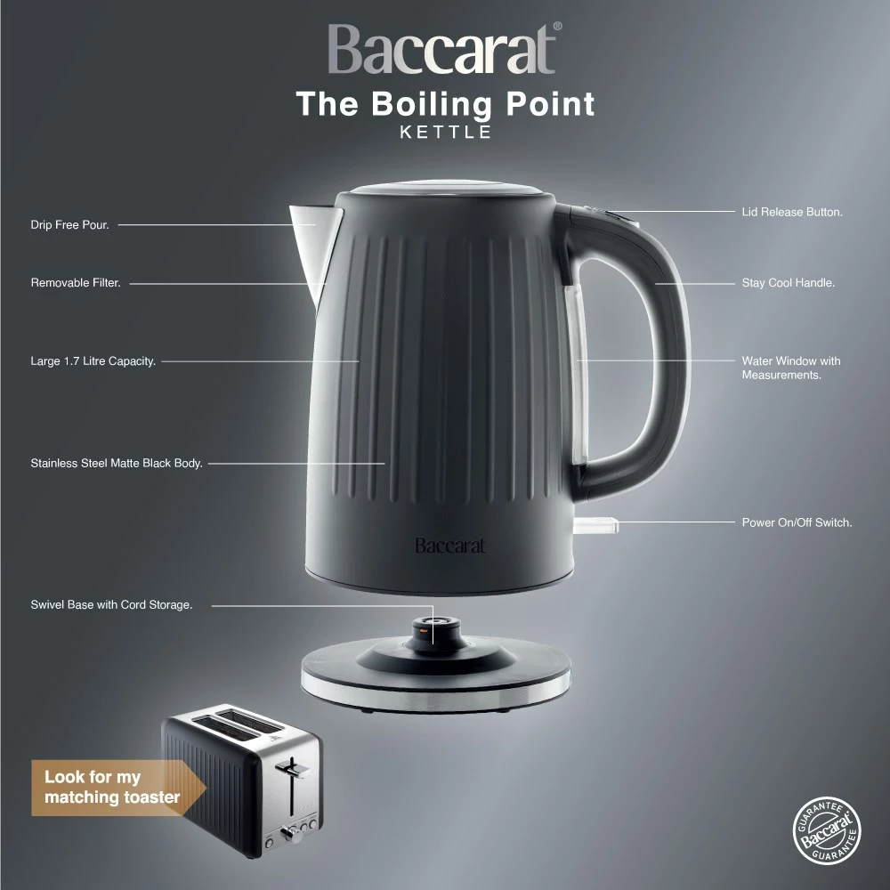 Baccarat The Boiling Point Kettle Black 3 Baccarat The Boiling Point Kettle Black - Image 3