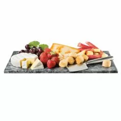 Alex Liddy Slate & Co Grey Marble Board With Knife 40 X 22cm