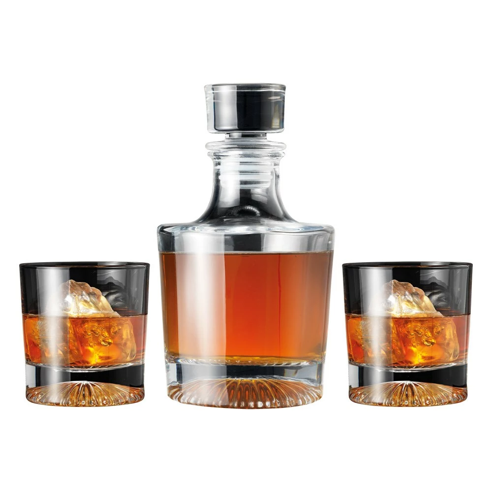 Alex Liddy Grand Cru 3 Piece Whisky Decanter Set 1 Alex Liddy Grand Cru 3 Piece Whisky Decanter Set