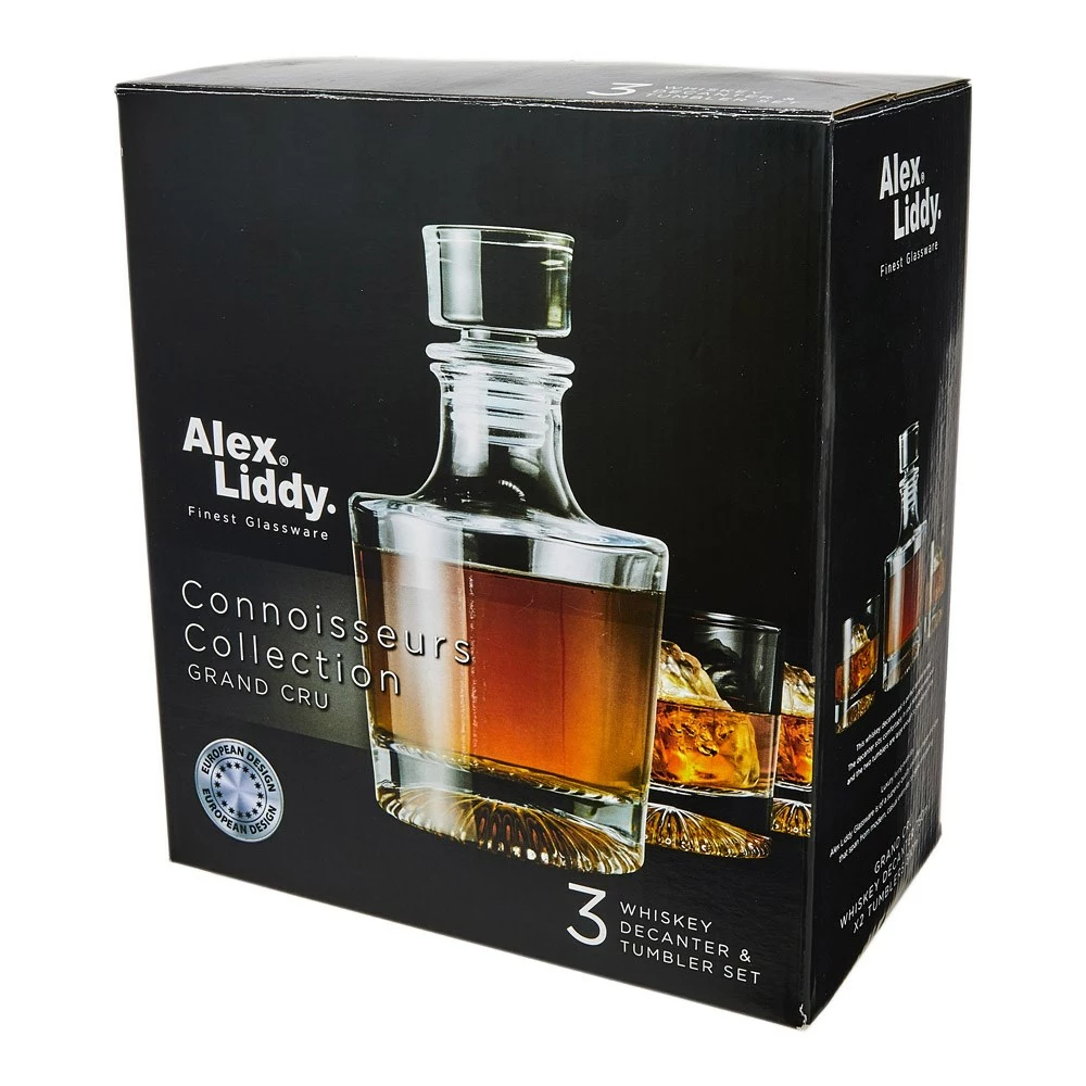 Alex Liddy Grand Cru 3 Piece Whisky Decanter Set 5 Alex Liddy Grand Cru 3 Piece Whisky Decanter Set - Image 5