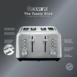 Baccarat The Toasty Slice 4 Slice Toaster Stainless Steel -Kitchen Appliances Sales Store PCP 1040721 9