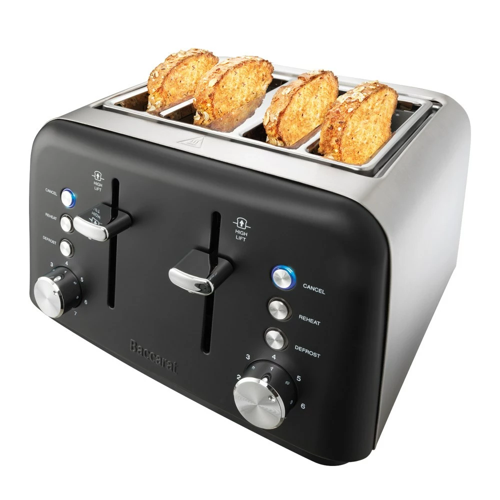 Baccarat The Toasty Slice 4 Slice Toaster Black 1 Baccarat The Toasty Slice 4 Slice Toaster Black