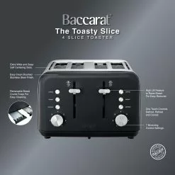 Baccarat The Toasty Slice 4 Slice Toaster Black 12 Baccarat The Toasty Slice 4 Slice Toaster Black -Kitchen Appliances Sales Store PCP 1040722 9