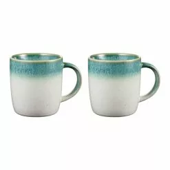 Alex Liddy Portland Set Of 2 Mugs 380ml Green