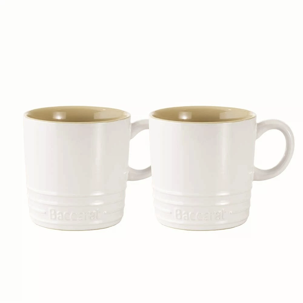 Baccarat Le Connoisseur Set Of 2 Mugs 350ml White 1 Baccarat Le Connoisseur Set Of 2 Mugs 350ml White