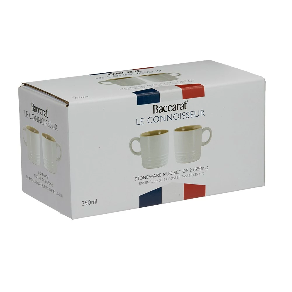Baccarat Le Connoisseur Set Of 2 Mugs 350ml White 4 Baccarat Le Connoisseur Set Of 2 Mugs 350ml White - Image 4