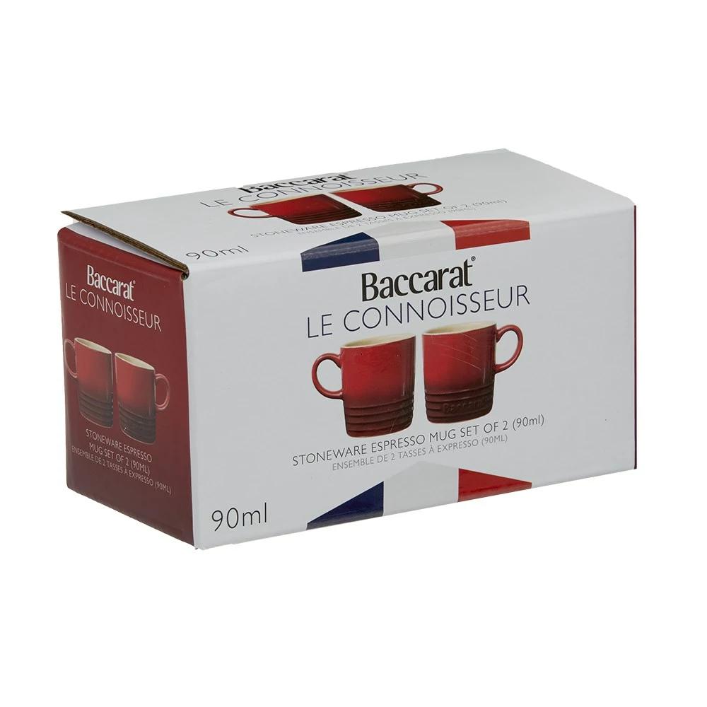 Baccarat Le Connoisseur Set Of 2 Espresso Cups 90ml Red 4 Baccarat Le Connoisseur Set Of 2 Espresso Cups 90ml Red - Image 4