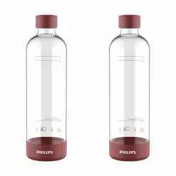Philips Pack Of 2 Carbonating Bottle 1L Red