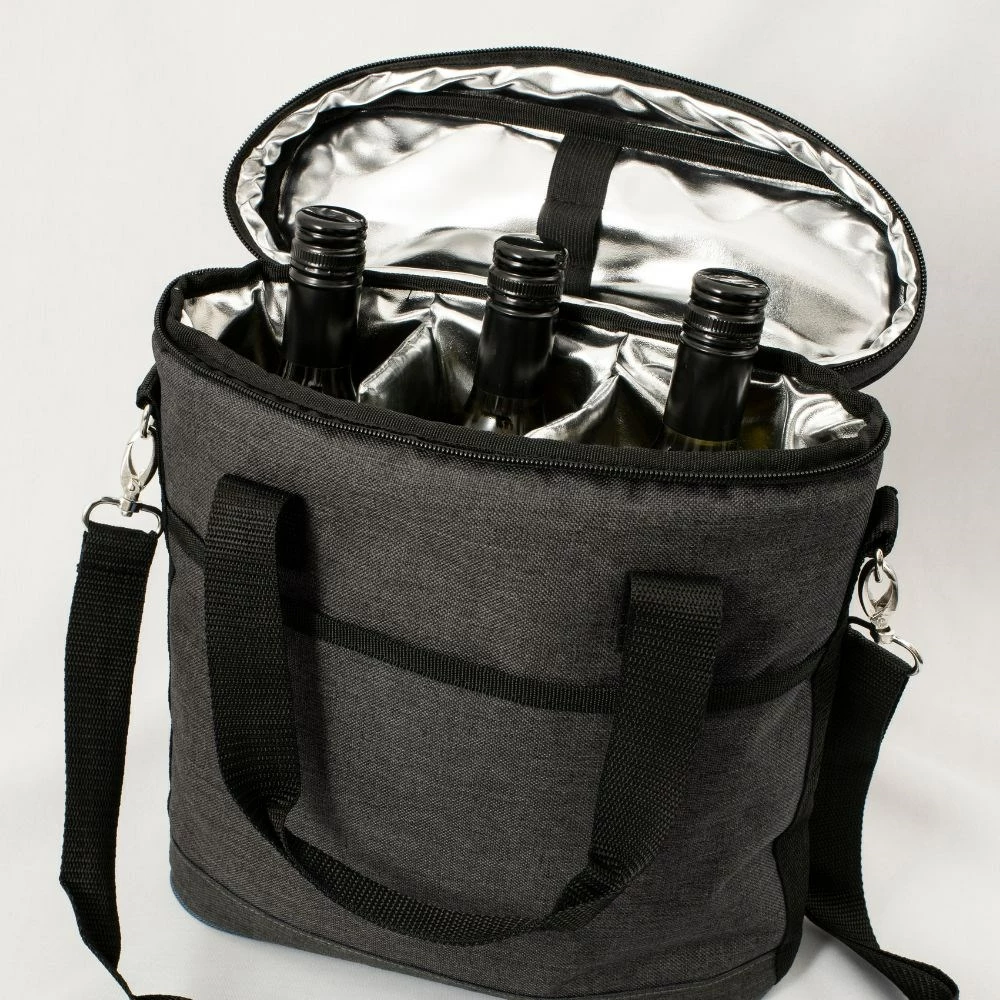 Karlstert Deluxe Bottle Carrier Charcoal 2 Karlstert Deluxe Bottle Carrier Charcoal - Image 2