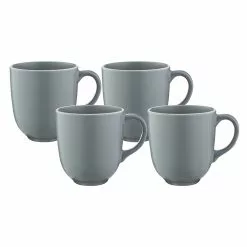 Mason Cash Classic Collection Stoneware Set Of 4 Mugs Grey