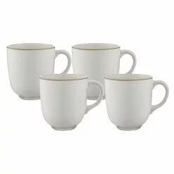 Mason Cash Classic Collection Stoneware Set Of 4 Mugs Cream