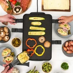 Swissmar Valais 8-Person Raclette Party Grill With Reversible Grill Plate Silver Base -Kitchen Appliances Sales Store SAH 75901 3