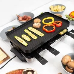 Swissmar Valais 8-Person Raclette Party Grill With Reversible Grill Plate Silver Base -Kitchen Appliances Sales Store SAH 75901 4