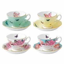Miranda Kerr For Royal Albert Set Of 4 Teacups & Saucers